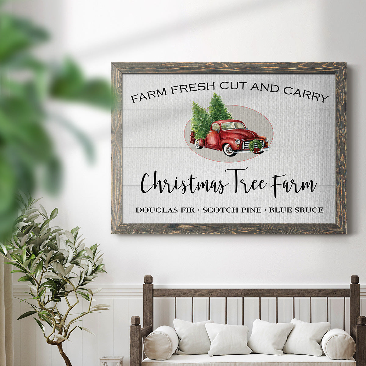 Christmas Tree Farm-Premium Framed Canvas - Ready to Hang