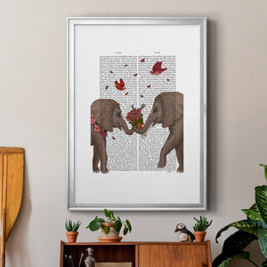 Elephant Bouquet, Portrait Premium Framed Print - Ready to Hang