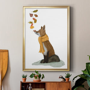 Fox Leaves on Nose Premium Framed Print - Ready to Hang