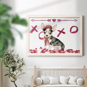 Puppy Valentine Collection A-Premium Framed Canvas - Ready to Hang