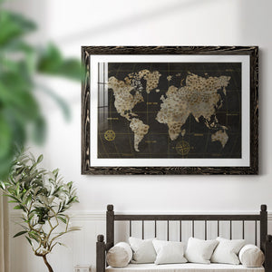 Safari World Map-Premium Framed Print - Ready to Hang