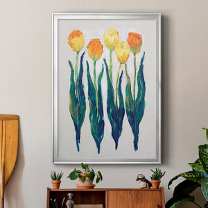 Tulips in a Row I Premium Framed Print - Ready to Hang