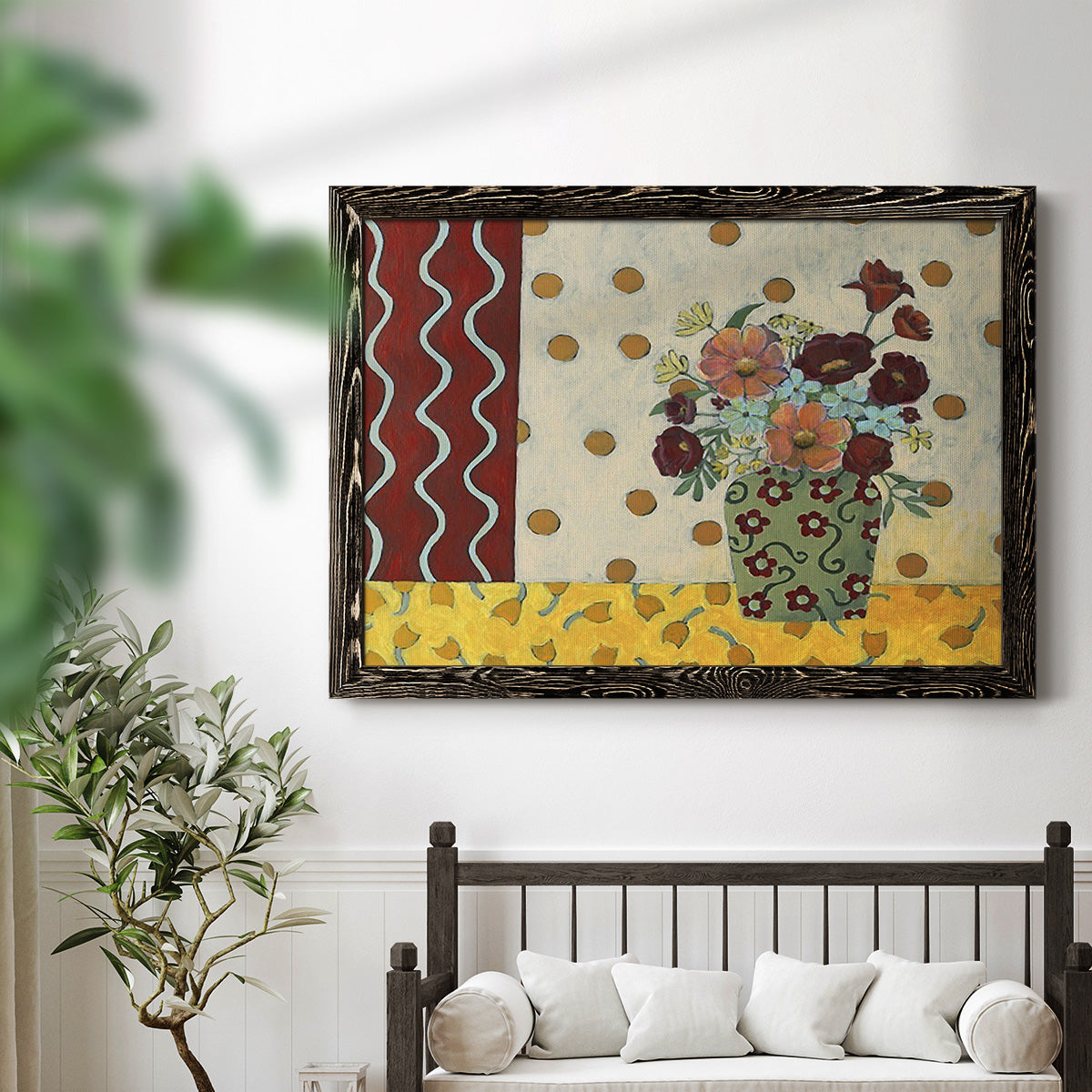 Flowerscape II-Premium Framed Canvas - Ready to Hang