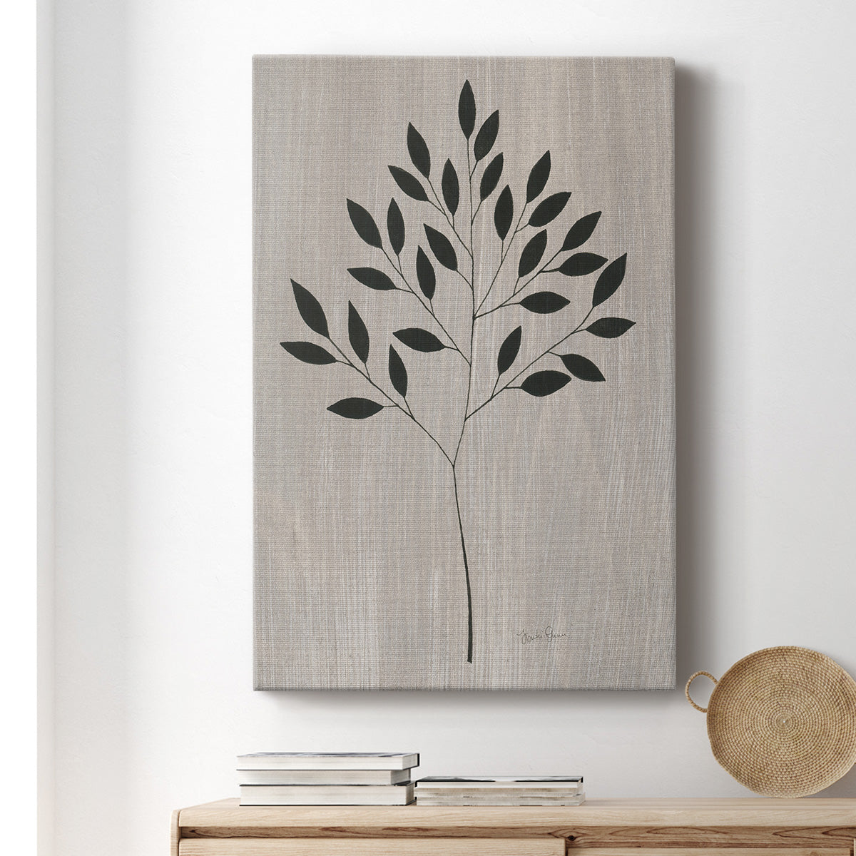 Leaves and Wood I Premium Gallery Wrapped Canvas - Ready to Hang