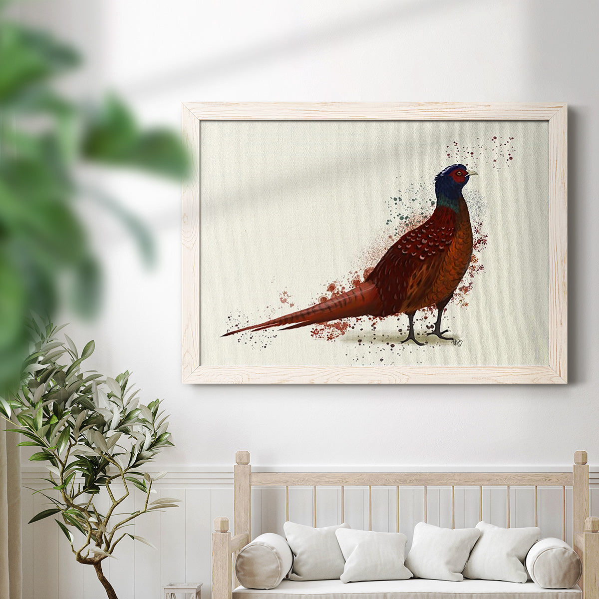 Pheasant Splash 4-Premium Framed Canvas - Ready to Hang