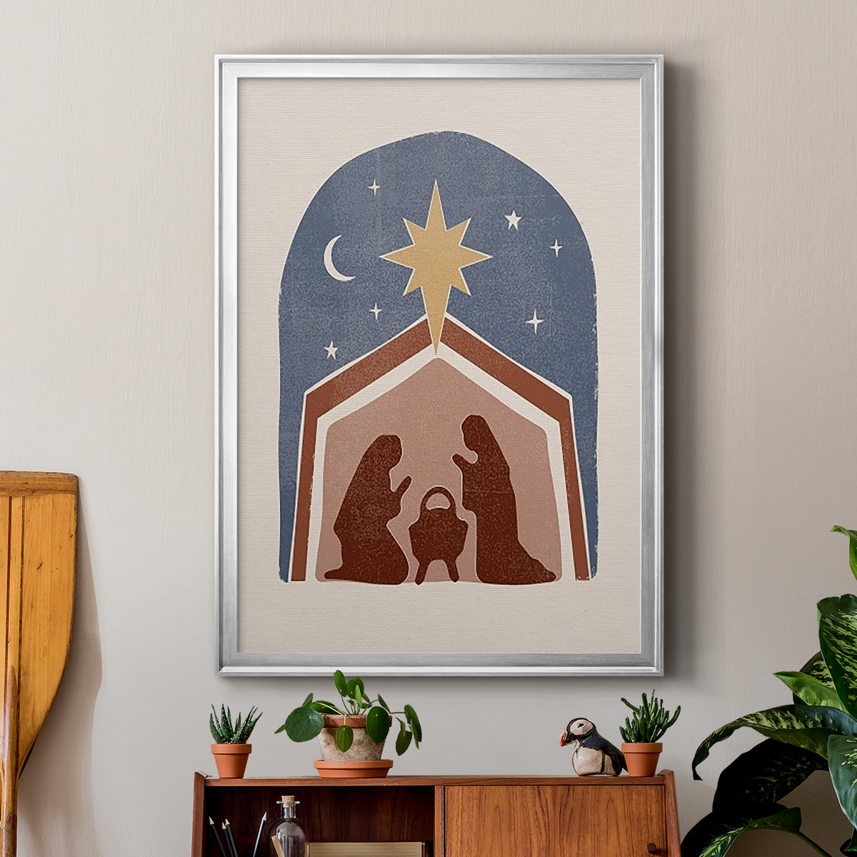 Boho Nativity I Premium Framed Print - Ready to Hang