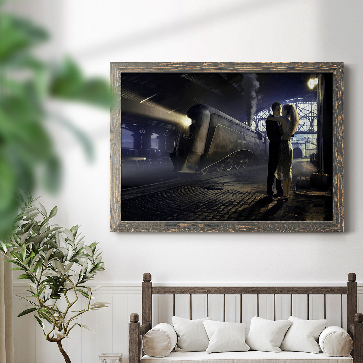 Train Depot-Premium Framed Canvas - Ready to Hang