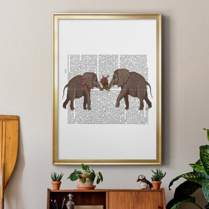 Elephant Bouquet, Landscape Premium Framed Print - Ready to Hang