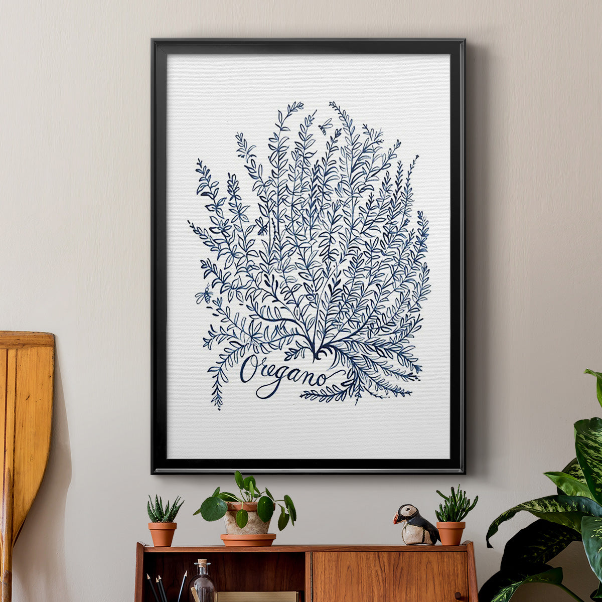 Summer Herb Garden Sketches II Premium Framed Print - Ready to Hang