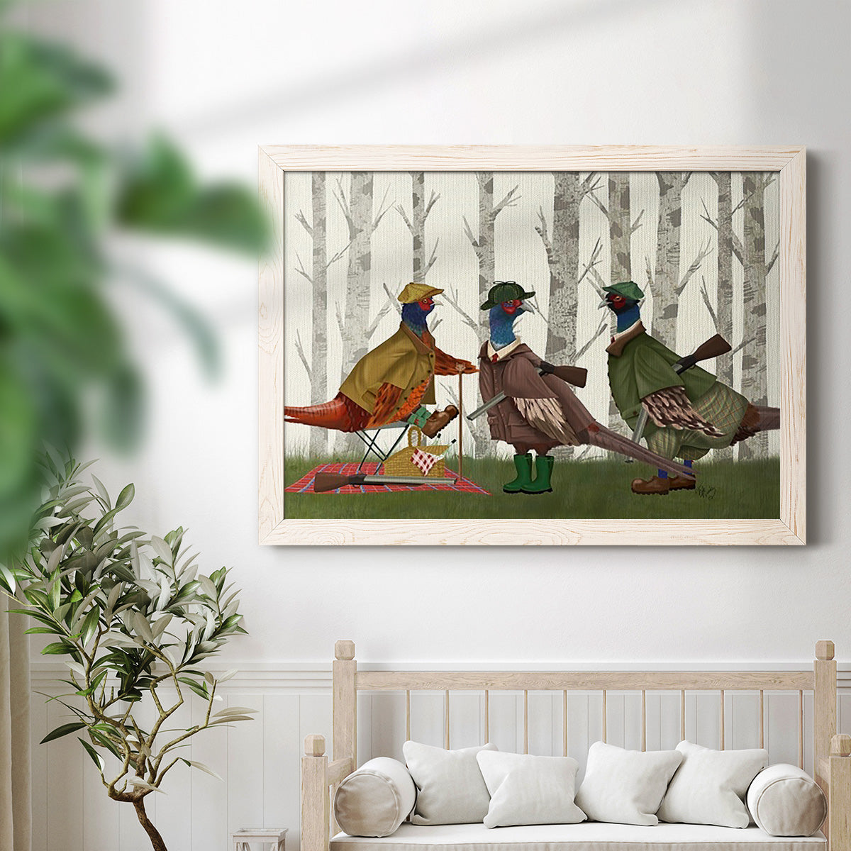Pheasant Shooting Party Group 1-Premium Framed Canvas - Ready to Hang