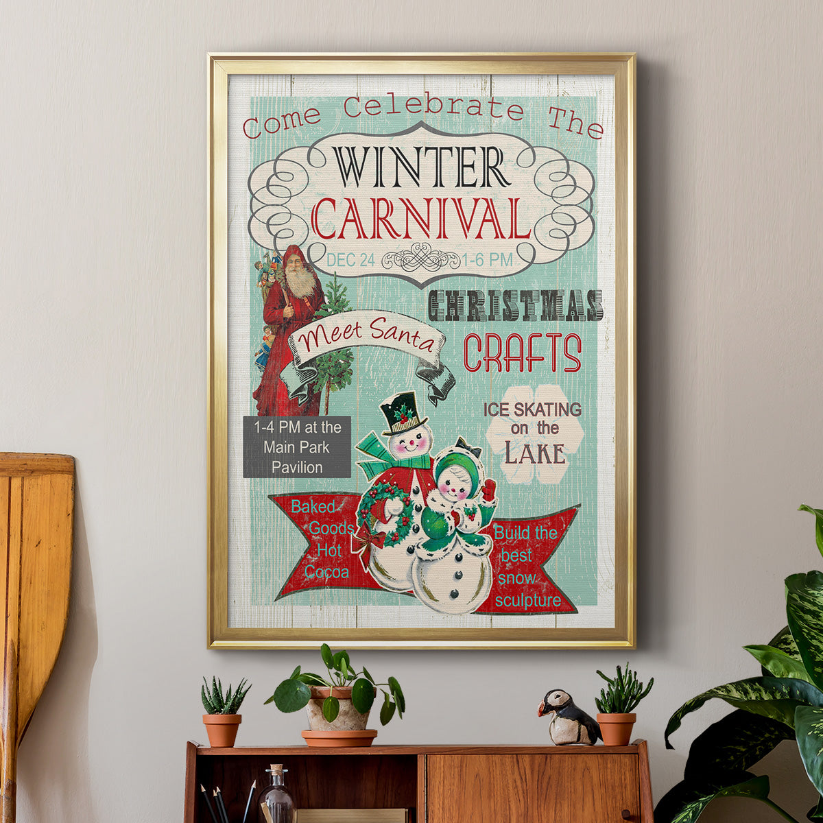 Bright Christmas Carnival Premium Framed Print - Ready to Hang