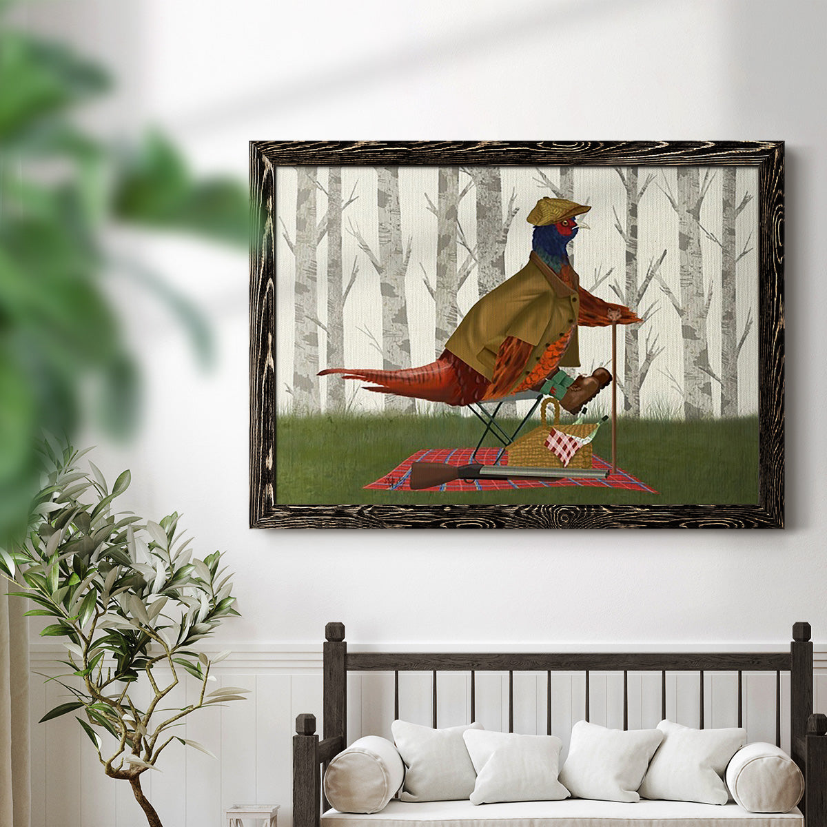 Pheasant Shooting Party 4-Premium Framed Canvas - Ready to Hang