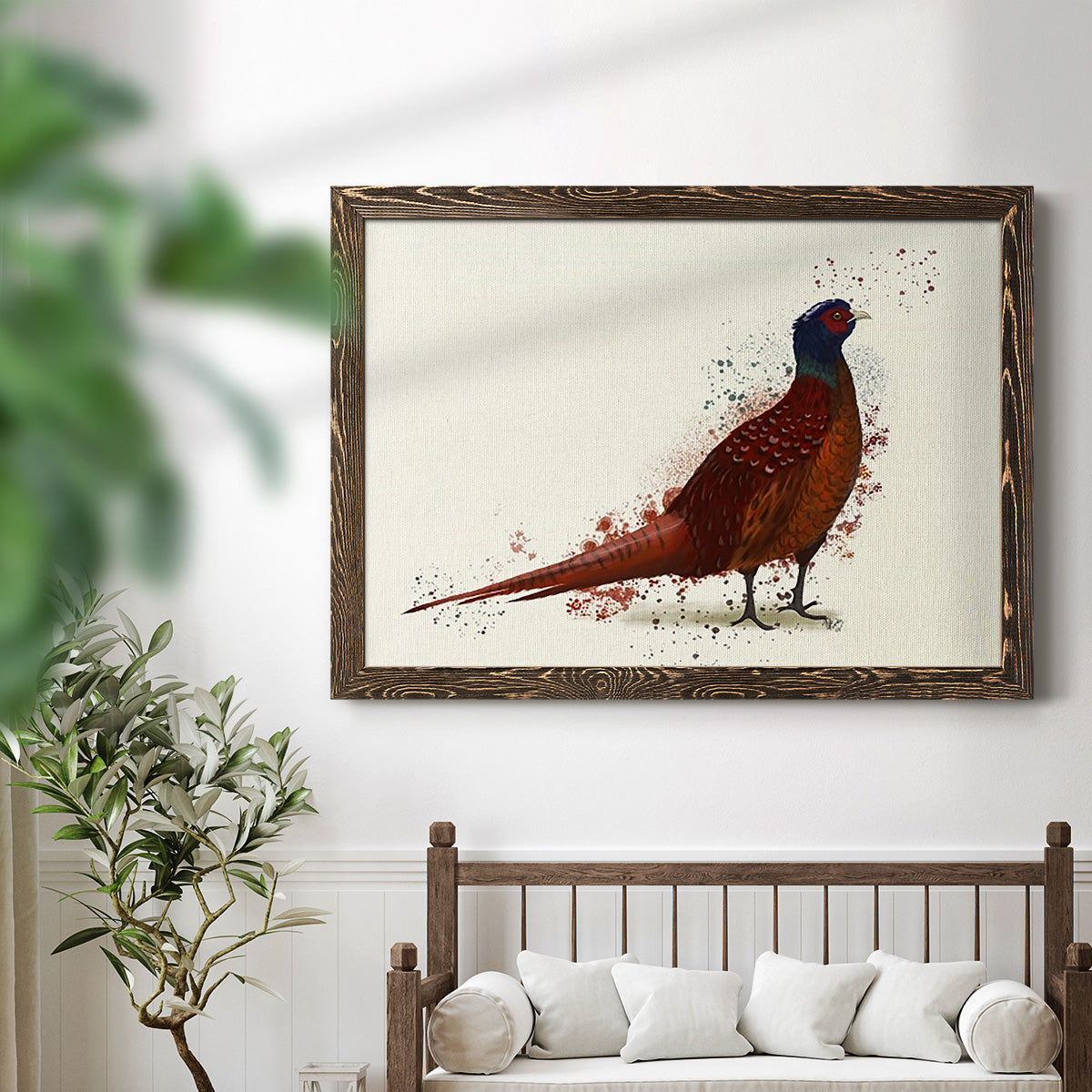 Pheasant Splash 4-Premium Framed Canvas - Ready to Hang