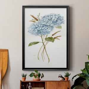 Petite Blue Hydrangea I Premium Framed Print - Ready to Hang