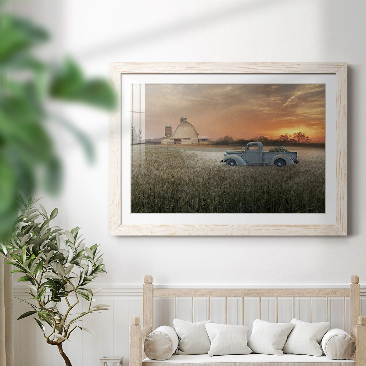 Evening Farm-Premium Framed Print - Ready to Hang