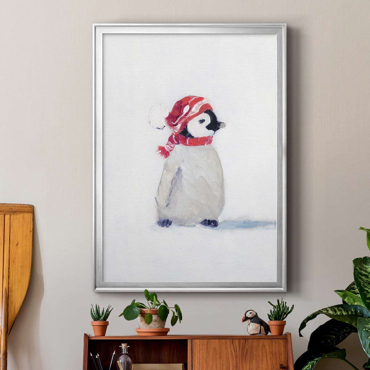 Penguin Play I Premium Framed Print - Ready to Hang