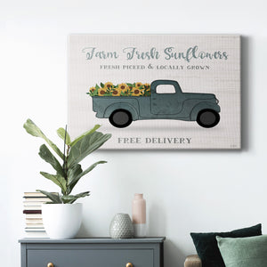 Farmers Market Truck Premium Gallery Wrapped Canvas - Ready to Hang