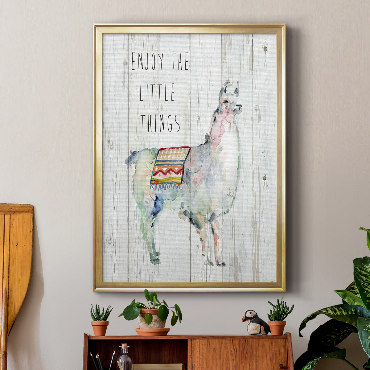 Llama Little Things Premium Framed Print - Ready to Hang