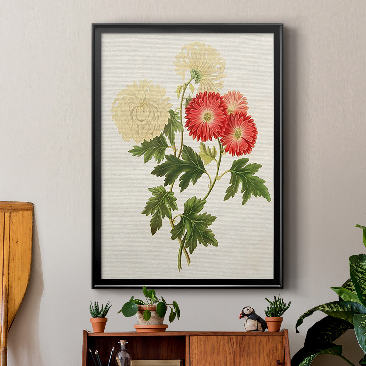 Flowers of the Seasons I Premium Framed Print - Ready to Hang