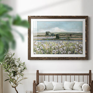 Vintage Poppy Valley-Premium Framed Print - Ready to Hang