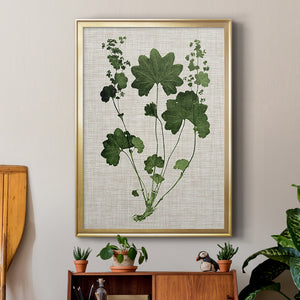 Forest Foliage on Linen IV Premium Framed Print - Ready to Hang