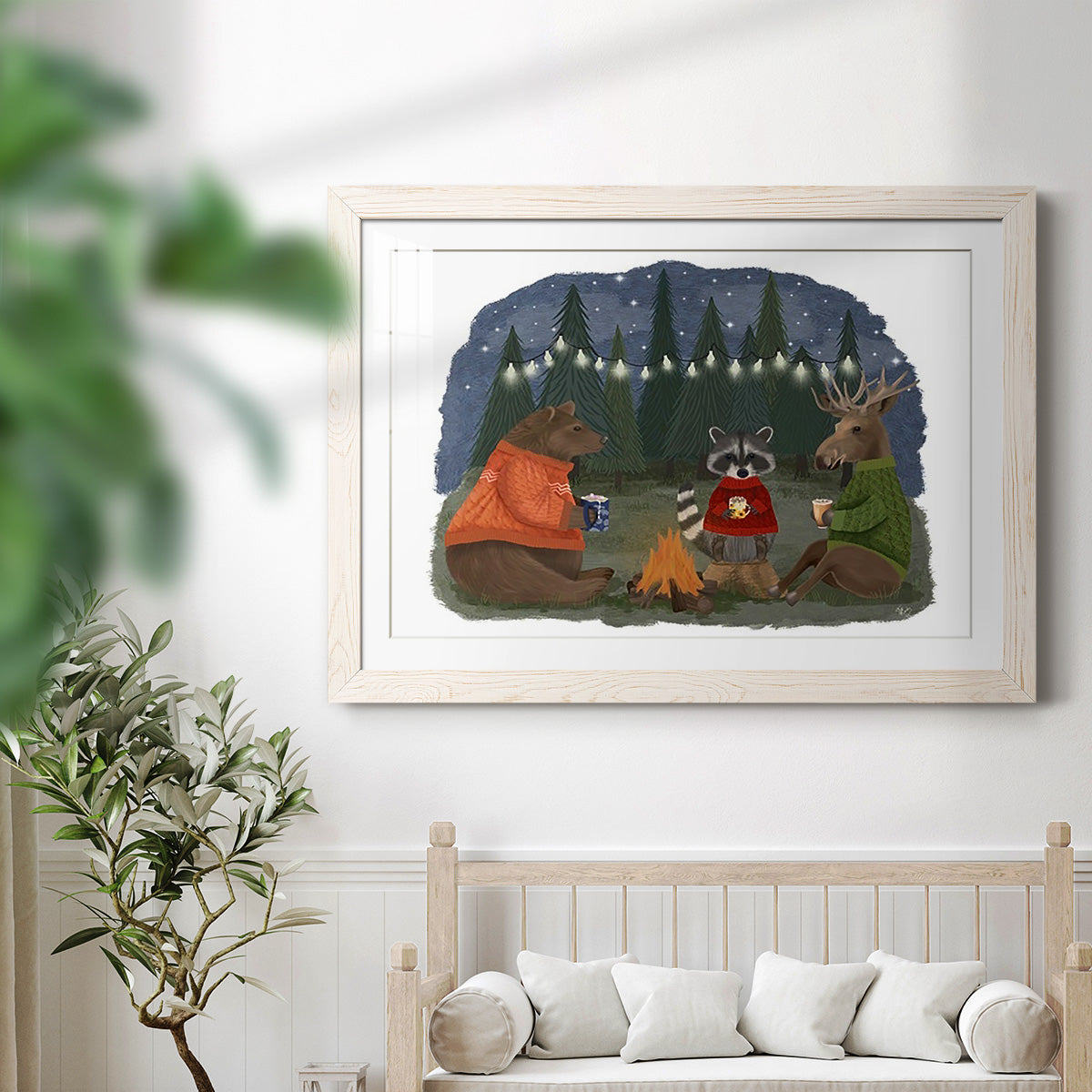 Campfire Hot Chocolate-Premium Framed Print - Ready to Hang