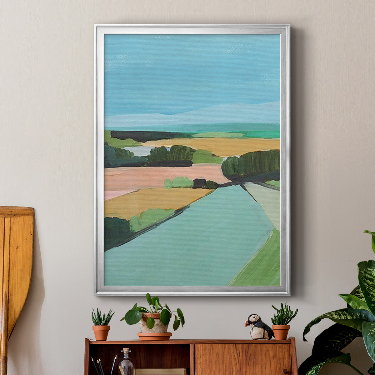 Bright Colored Countryside II Premium Framed Print - Ready to Hang
