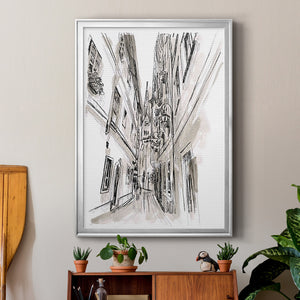Europe Street Sketches III Premium Framed Print - Ready to Hang