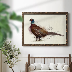 Pheasant Splash 1-Premium Framed Canvas - Ready to Hang