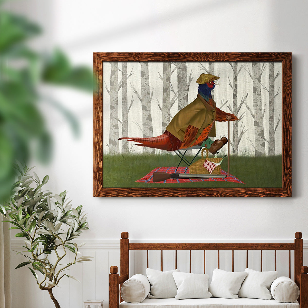 Pheasant Shooting Party 4-Premium Framed Canvas - Ready to Hang