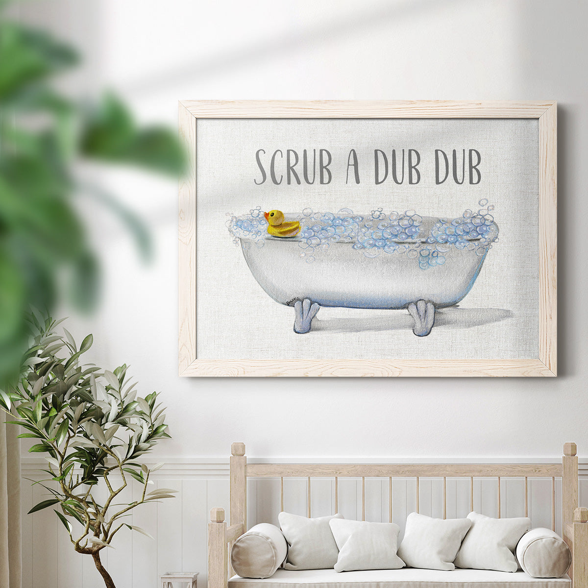 Scrub A Dub-Premium Framed Canvas - Ready to Hang