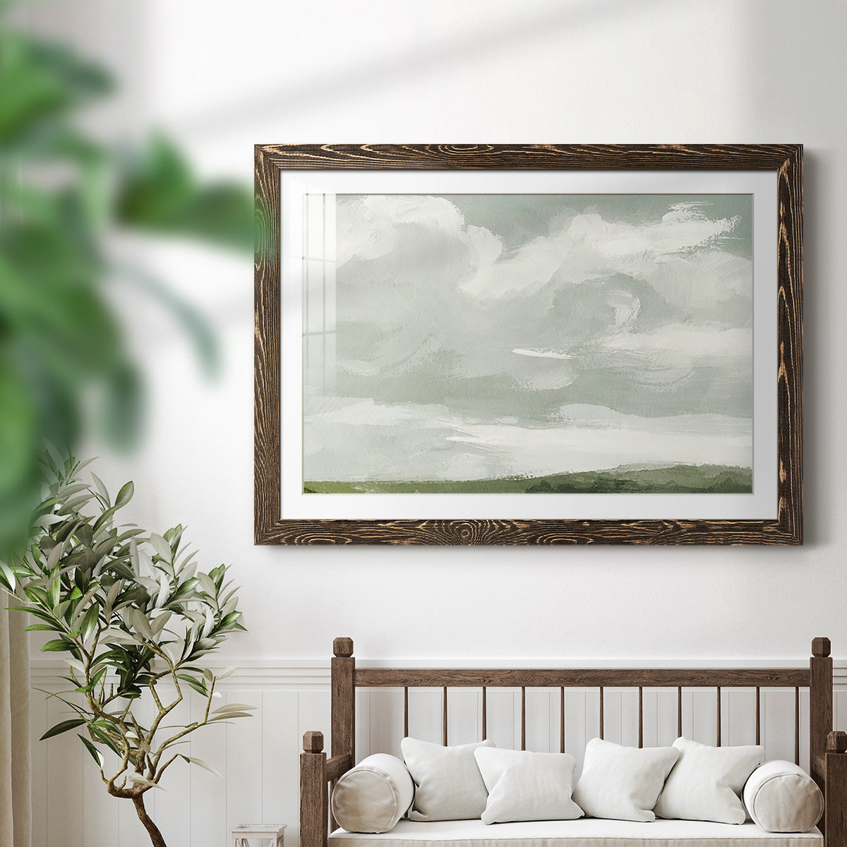 Gray Stone Sky III-Premium Framed Print - Ready to Hang