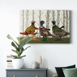 Pheasant Shooting Party Group 1 Premium Gallery Wrapped Canvas - Ready to Hang