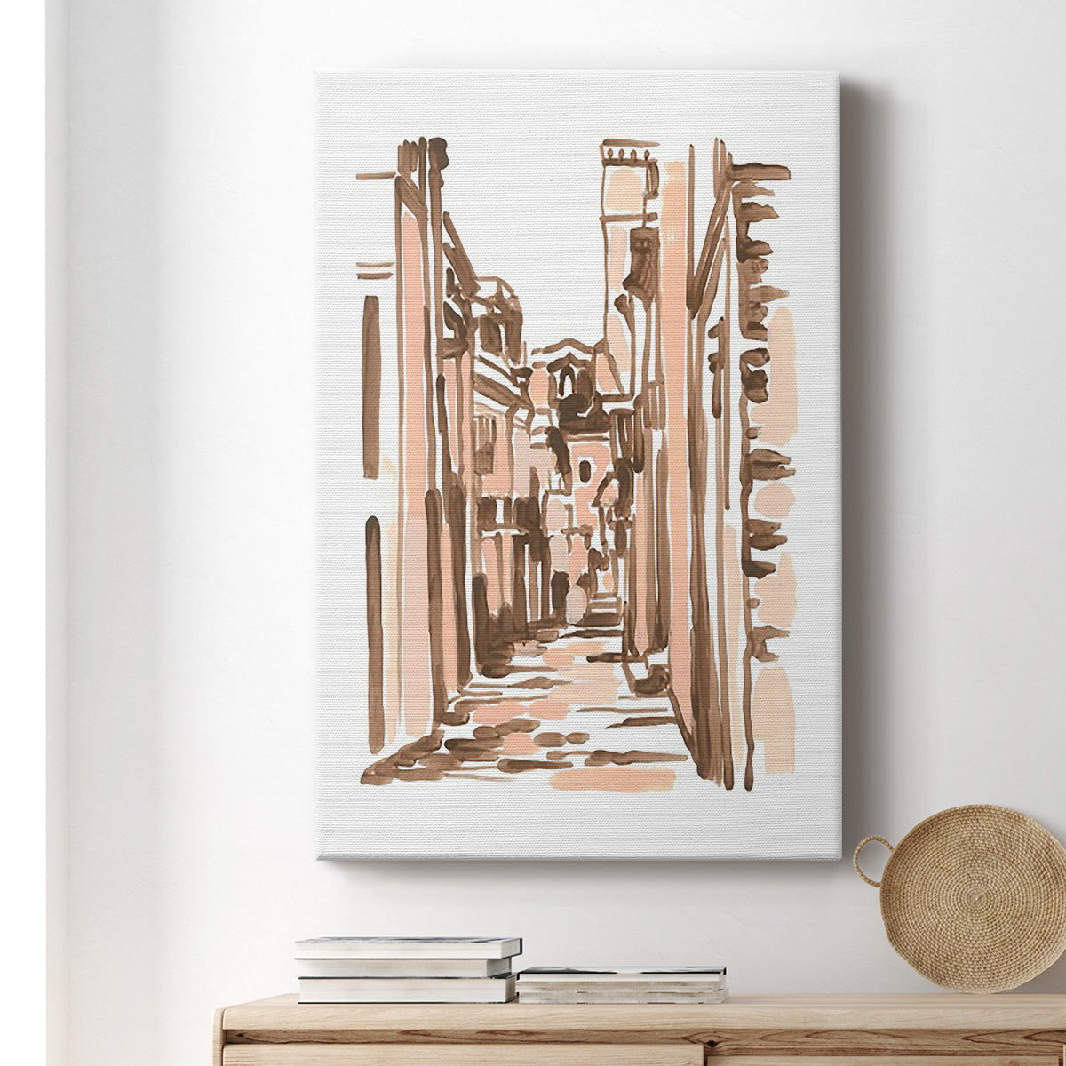 Blush Architecture Study VI Premium Gallery Wrapped Canvas - Ready to Hang