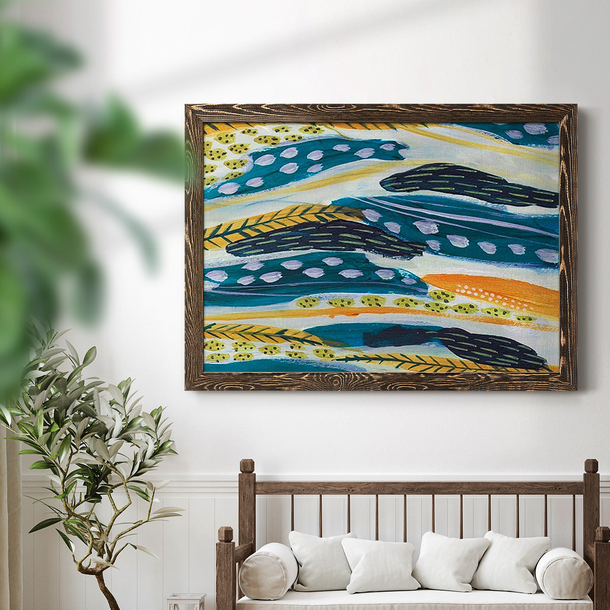 Feathery IV-Premium Framed Canvas - Ready to Hang