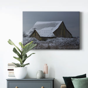 Winter Barn Premium Gallery Wrapped Canvas - Ready to Hang