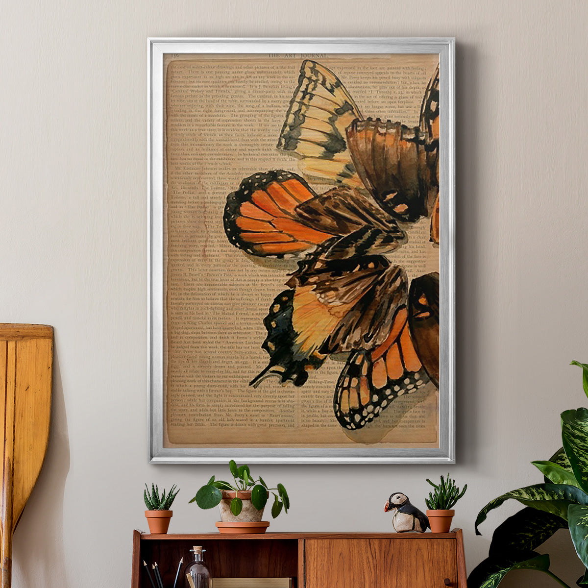 Winged Wreath II Premium Framed Print - Ready to Hang