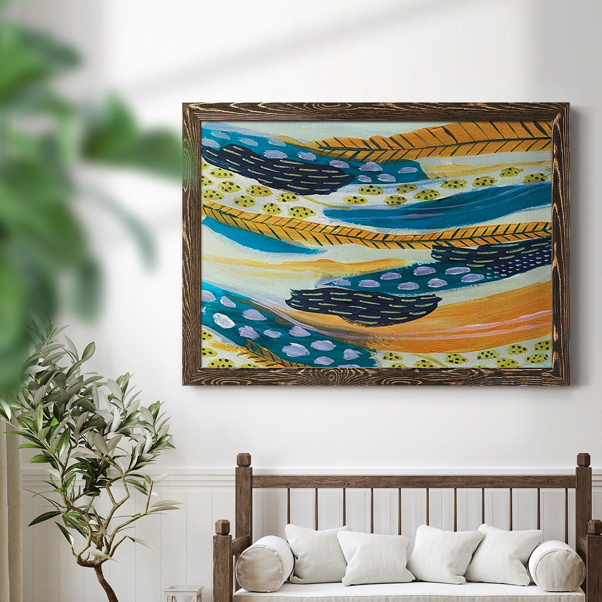 Feathery III-Premium Framed Canvas - Ready to Hang