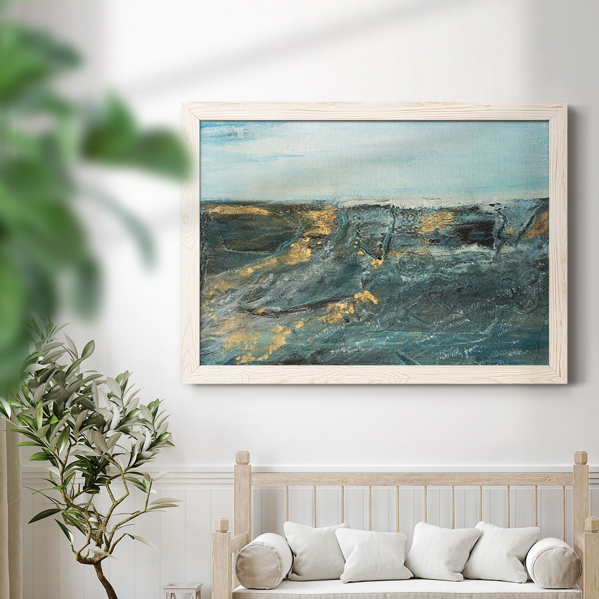 Flow of Love in Ocean I-Premium Framed Canvas - Ready to Hang