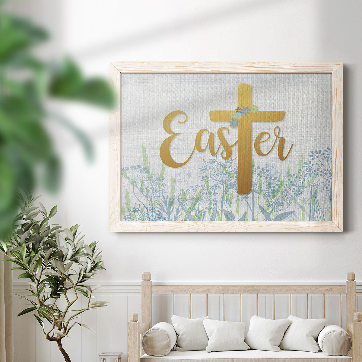 Easter Wildflowers-Premium Framed Canvas - Ready to Hang