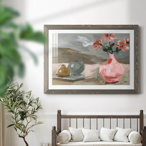 Vase of Pink Flowers VI-Premium Framed Print - Ready to Hang