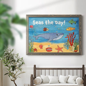 Cute Sea Creatures II-Premium Framed Canvas - Ready to Hang