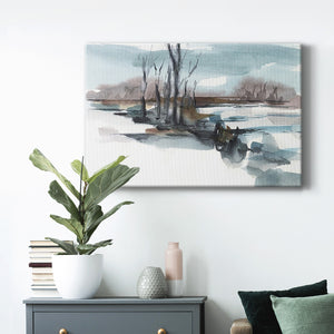 Winter Stream Watercolor II Premium Gallery Wrapped Canvas - Ready to Hang