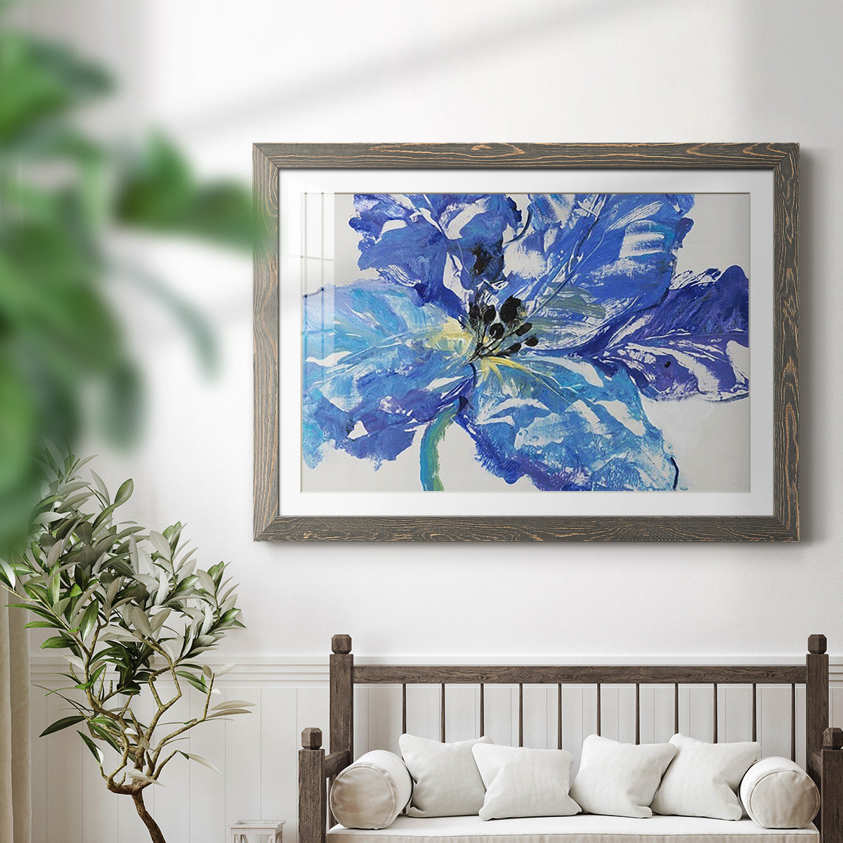 Fleur Bleue I-Premium Framed Print - Ready to Hang