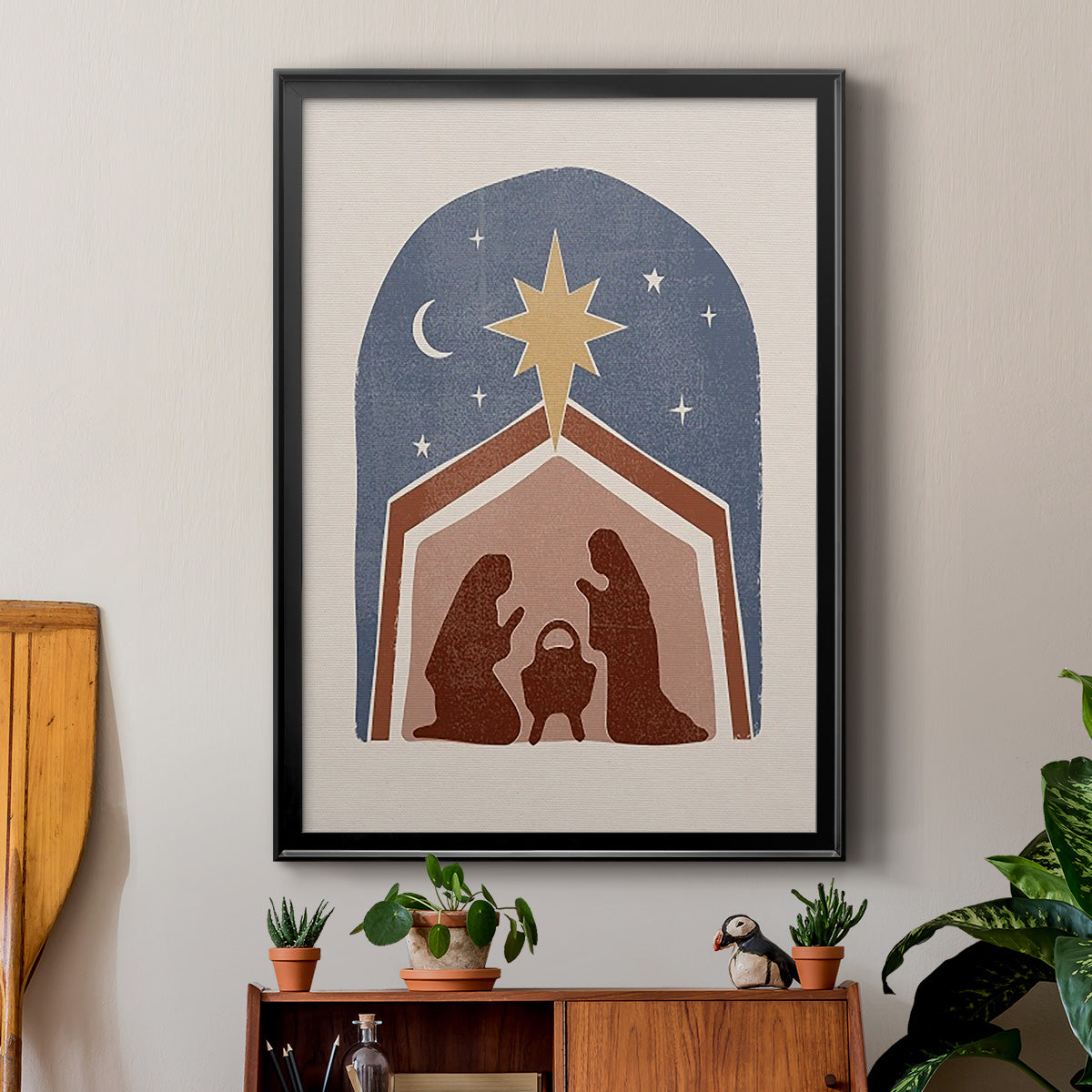 Boho Nativity I Premium Framed Print - Ready to Hang