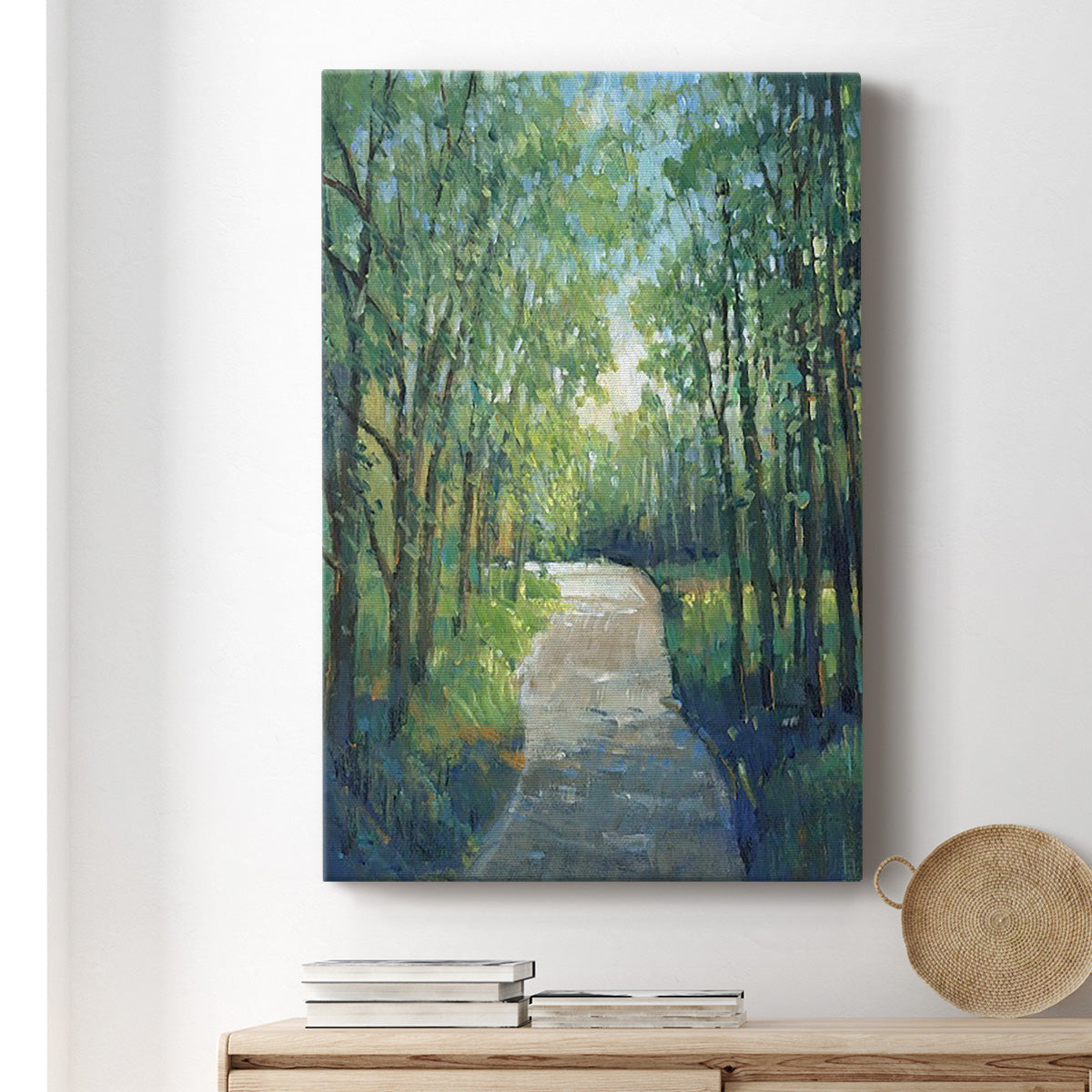Golden Light Pathways I Premium Gallery Wrapped Canvas - Ready to Hang