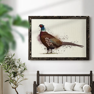 Pheasant Splash 1-Premium Framed Canvas - Ready to Hang