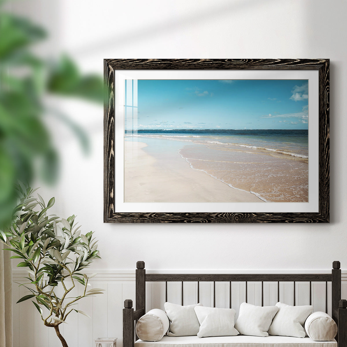 Sugar Sand Beach-Premium Framed Print - Ready to Hang