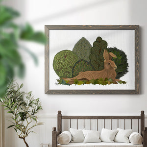 Hare Reclining in Leaves-Premium Framed Canvas - Ready to Hang