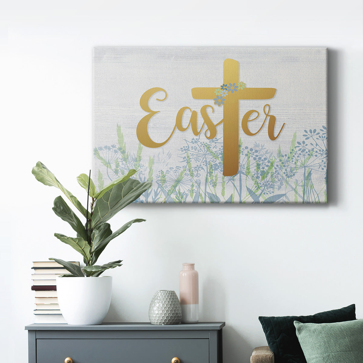 Easter Wildflowers Premium Gallery Wrapped Canvas - Ready to Hang